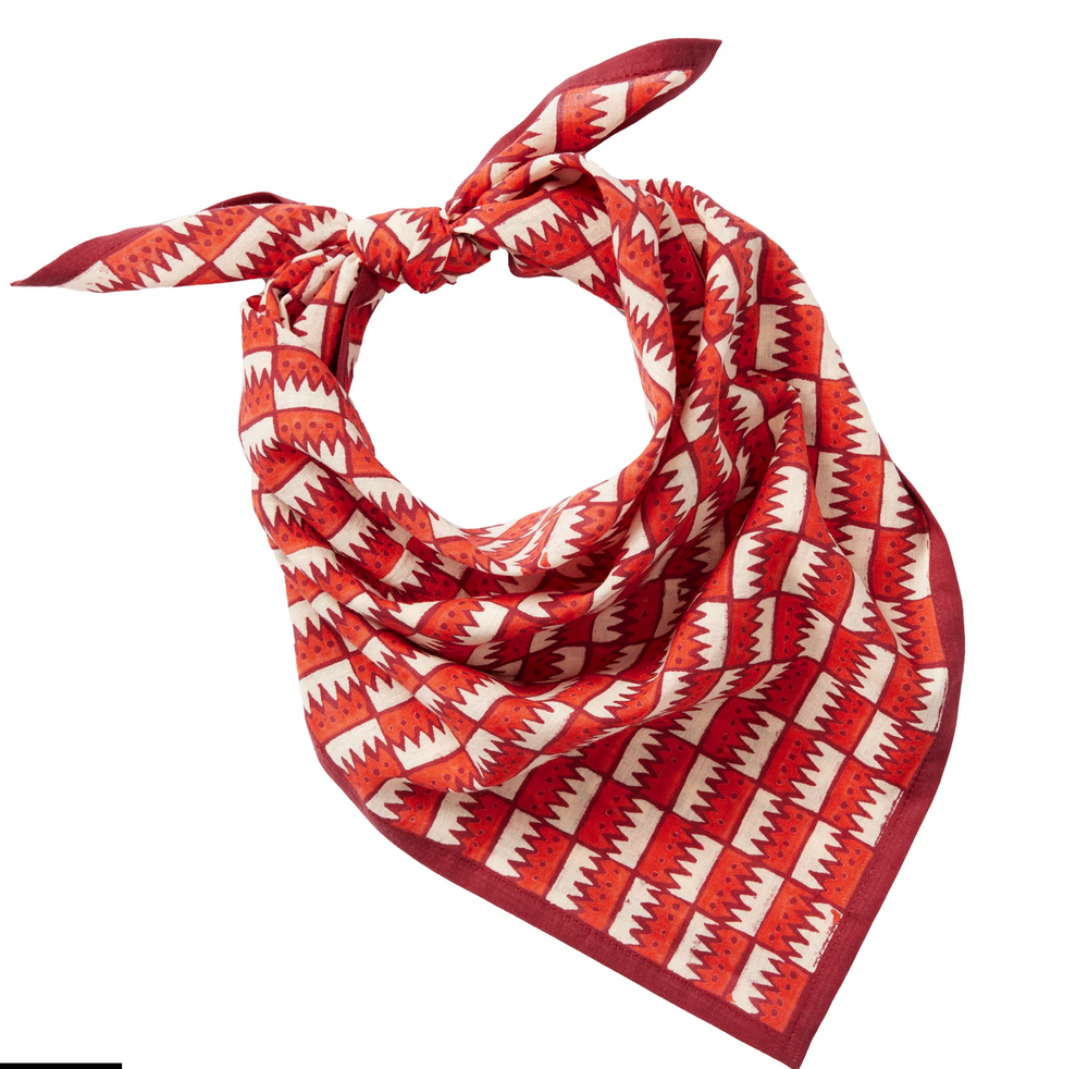 Block Shop Cranberry Jigsaw Bandana