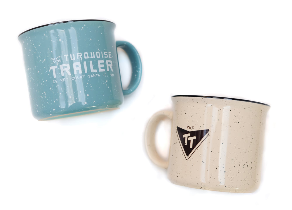 Turquoise Trailer Ceramic Campfire Mugs